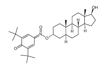 (3R,5S,8R,9S,10S,13S,14S,17S)-17-hydroxy-10,13-dimethylhexadecahydro-1H-cyclopenta[a]phenanthren-3-yl (3,5-di-tert-butyl-4-oxocyclohexa-2,5-dien-1-ylidene)azinate结构式