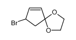 7-bromo-1,4-dioxaspiro[4.4]non-8-ene结构式