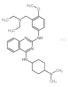 N-[3-(diethylaminomethyl)-4-methoxy-phenyl]-N-(4-dimethylaminocyclohexyl)quinazoline-2,4-diamine结构式