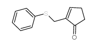 2-[(苯基硫醇)甲基]-2-环戊烯-1-酮结构式