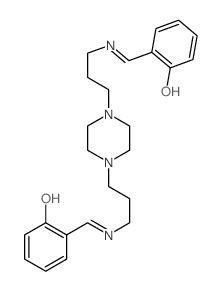 6-[[3-[4-[3-[(6-oxo-1-cyclohexa-2,4-dienylidene)methylamino]propyl]piperazin-1-yl]propylamino]methylidene]cyclohexa-2,4-dien-1-one结构式