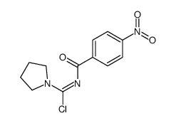 N-(4-nitrobenzoyl)pyrrolidine-1-carboximidoyl chloride结构式