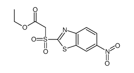 ethyl 2-[(6-nitro-1,3-benzothiazol-2-yl)sulfonyl]acetate结构式