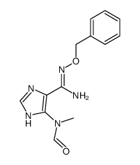 N'-benzyloxy-5-(N-methylformamido)-1H-imidazole-4-carboxamidine结构式