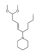 (E)-1-(1,1-dimethoxynon-3-en-5-yl)piperidine结构式