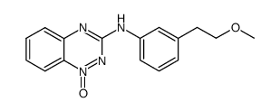 N-[3-(2-methoxyethyl)phenyl]-1,2,4-benzotriazin-3-amine 1-oxide结构式