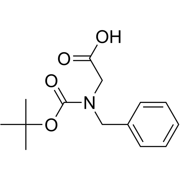 N-[(1,1-二甲基乙氧基)羰基]-N-(苯基甲基)-甘氨酸结构式