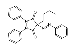 4-butyl-1,2-diphenyl-4-phenyldiazenylpyrazolidine-3,5-dione结构式