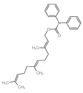 Carbamic acid,diphenyl-, 3,7,11-trimethyl-2,6,10-dodecatrienyl ester, (E,E)- (9CI)结构式