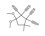 2,2,3,3-tetracyano-4,4-dimethylcyclopentanone dimethyl acetal结构式