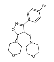 4-((4S,5S)-3-(4-bromophenyl)-4-(morpholinomethyl)-4,5-dihydroisoxazol-5-yl)morpholine结构式
