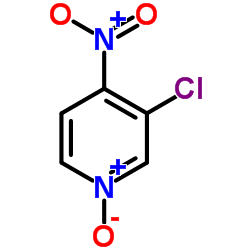 3-氯-4-硝基吡啶-N-氧化物结构式