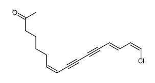 (1Z,3E,9Z)-1-Chlorohexadeca-5,7-diyne-1,3,9-trien-15-one结构式