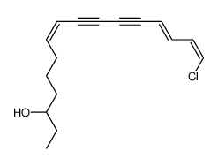 (1Z,3E,9Z)-1-Chlorohexadeca-5,7-diyne-1,3,9-trien-14-ol结构式