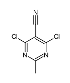4,6-二氯-2-甲基嘧啶-5-甲腈结构式
