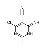 4-氨基-6-氯-2-甲基-5-嘧啶甲腈结构式