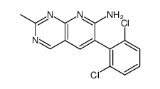 6-(2,6-dichlorophenyl)-2-methylpyrido[2,3-d]pyrimidin-7-amine结构式