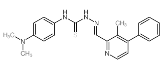 Hydrazinecarbothioamide, N-[4-(dimethylamino)phenyl]-2-[(3-methyl-4-phenyl-2-pyridinyl)methylene]-结构式
