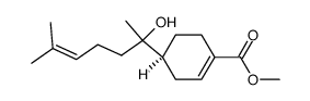 methyl (4S)-4-(2-hydroxy-6-methylhept-5-en-2-yl)cyclohex-1-ene-1-carboxylate结构式