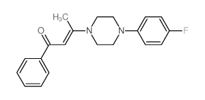 2-Buten-1-one, 3-(4-(4-fluorophenyl)-1-piperazinyl)-1-phenyl-结构式