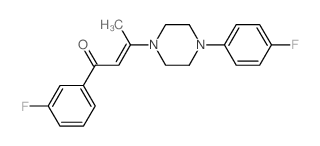 (Z)-1-(3-fluorophenyl)-3-[4-(4-fluorophenyl)piperazin-1-yl]but-2-en-1-one结构式