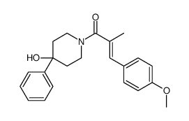 1-(3-(4-Methoxyphenyl)-2-methyl-1-oxo-2-propenyl)-4-phenyl-4-piperidin ol结构式