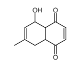 5-hydroxy-7-methyl-4a,5,8,8a-tetrahydronaphthalene-1,4-dione结构式