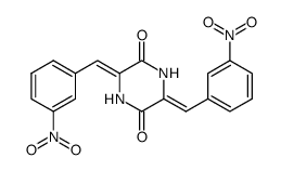 3,6-bis-(3-nitro-benzylidene)-piperazine-2,5-dione结构式