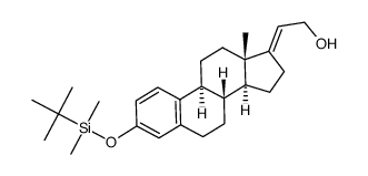 2-[3-(tert-butyl-dimethyl-silanoxy)-13-methyl-6,7,8,9,11,12,13,14,15,16-decahydrocyclopenta[a]phenanthren-17-ylidene]-ethanol结构式