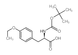 N-叔丁氧羰基-O-乙基-D-酪氨酸结构式