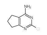 2-Chloro-5H,6H,7H-cyclopenta[d]pyrimidin-4-amine结构式