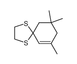 7,9,9-trimethyl-1,4-dithiaspiro[4,5]dec-6-ene结构式
