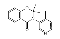 2,2-dimethyl-3-(4-methylpyrid-3-yl)-4-oxo-4H-1,3-benzoxazine结构式
