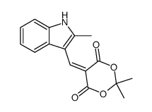 2,2-dimethyl-5-(2-methylindol-3-ylmethylene)-1,3-dioxane-4,6-dione结构式