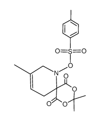 3,9,9-trimethyl-7,11-dioxo-8,10-dioxa-1-azaspiro[5.5]undec-3-en-1-yl 4-methylbenzenesulfonate结构式