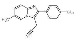 (6-Methyl-2-p-tolyl-imidazo[1,2-a]pyridin-3-yl)-acetonitrile结构式