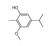 5-isopropyl-3-methoxy-2-methylphenol结构式