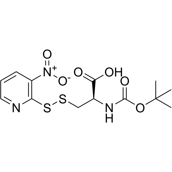 Nα-Boc-S-(3-nitro-2-pyridylthio)-L-cysteine结构式