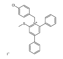 1-(4-chlorobenzyl)-2-(methylthio)-4,6-diphenylpyridin-1-ium iodide结构式