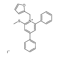 1-(furan-2-ylmethyl)-2-(methylthio)-4,6-diphenylpyridin-1-ium iodide结构式