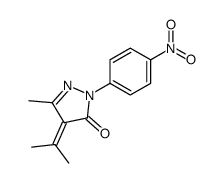 5-Methyl-4-(1-methylethylidene)-2-(4'-nitrophenyl)-2,4-dihydro-3H-pyrazol-3-one结构式
