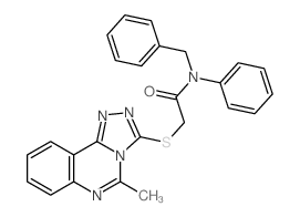 N-Benzyl-2-((5-methyl[1,2,4]triazolo[4,3-c]quinazolin-3-yl)thio)-N-phenylacetamide结构式
