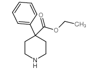 4-苯基-4-哌啶甲酸乙酯结构式