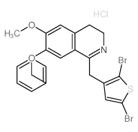 1-[(2,5-dibromothiophen-3-yl)methyl]-6-methoxy-7-phenylmethoxy-3,4-dihydroisoquinoline结构式
