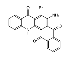 6-amino-7-bromonaphth[2,3-c]acridine-5,8,14(13H)-trione结构式