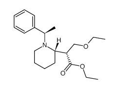 ethyl (2R)-3-ethoxy-2-{(2S)-1-[(1R)-1-phenylethyl]piperidin-2-yl}propionate结构式