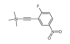 2-fluoro-5-nitro-1-[(trimethylsilyl)ethynyl]benzene结构式