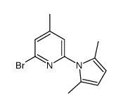 2-溴-6-(2,5-二甲基-1H-吡咯-1-基)-4-甲基-吡啶结构式
