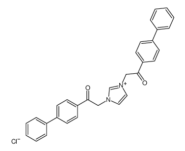 1,3-bis(2-([1,1'-biphenyl]-4-yl)-2-oxoethyl)-1H-imidazol-3-ium chloride结构式