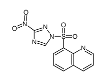 3-NITRO-1-(8-QUINOLYLSULFONYL)-1H-1,2,4-TRIAZOLE结构式